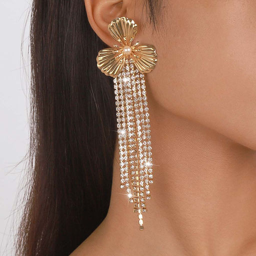 Серьги длинные на гвоздиках арт. 13 1438 (id 266704) - Rada фото 2