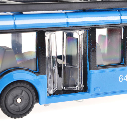 Автобус новый, металл, 15 см, (открыв. двери) инерц., в коробке