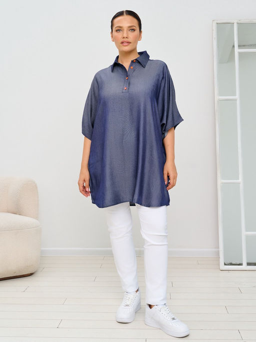 Туника женская MR018SS3 d.blue - Maxroses фото 4