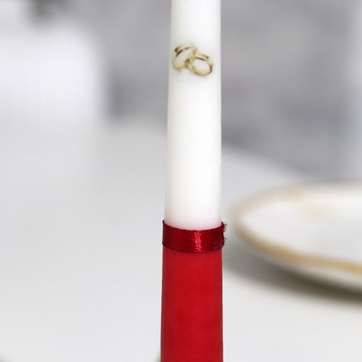 Набор свечей свадебных «Совет да любовь», бордо: родительские 1.8×17.5 см; очаг 4×13.5 см