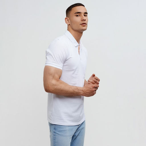 Футболка поло мужская MINAKU REGULAR FIT: белая, р-р 54