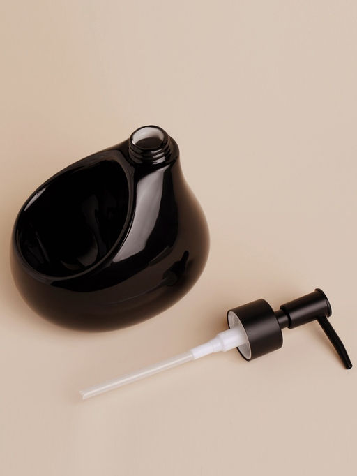 Дозатор для мыла SL Home Drop, с подставкой для губки, 450 мл, чёрный