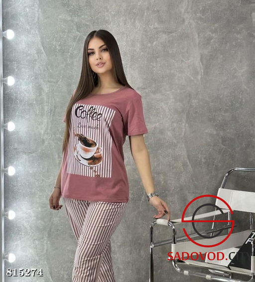 Пижама женская футболка и бриджи