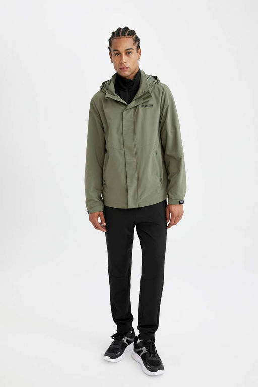 Водоотталкивающее пальто стандартной посадки DeFactoFit с капюшоном  фото 3