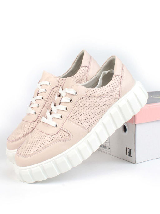 05-PDA97-2 PINK Кроссовки женские (натуральная кожа) - Фабричный китай фото 15