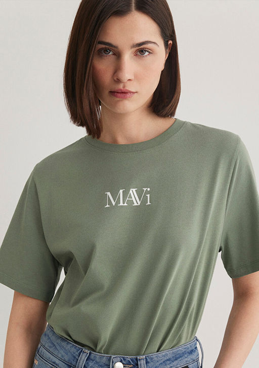 Mavi Logo Bask?l? Yesil Tisort  фото 2