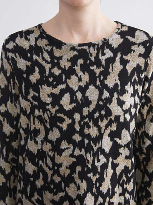 Bisiklet Yaka Desenli Bluz