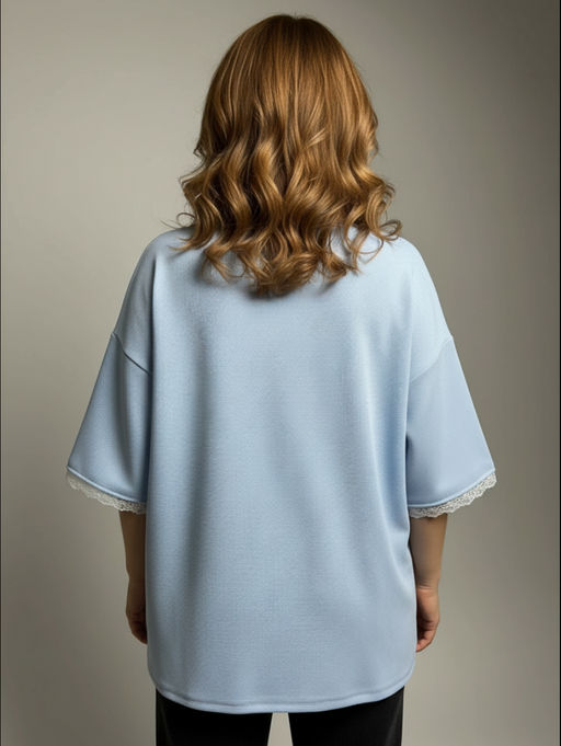 Романс футболка женская (небесный)