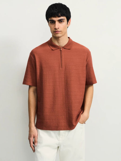 Футболка поло на молнии / Zarina фото 3