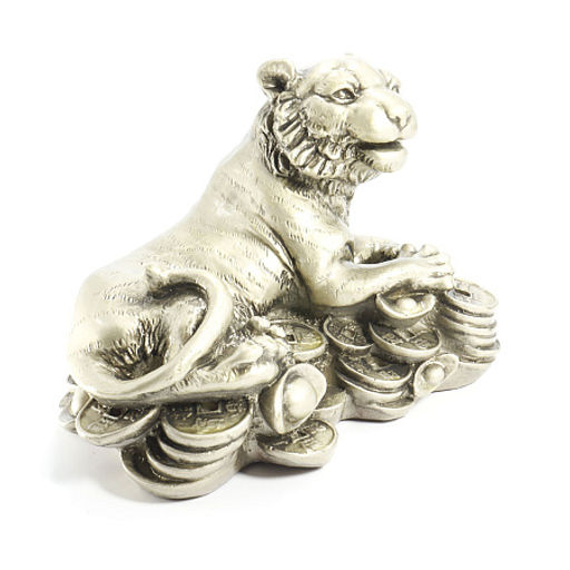 Фигурка Фен Шуй Тигр SILVER - символ года Защита процветающего семейства ХРУПКОЕ Китай