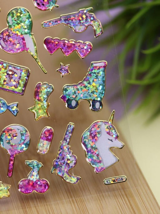 Наклейки объемные "Shiny unicorn" (20,5*9 см)