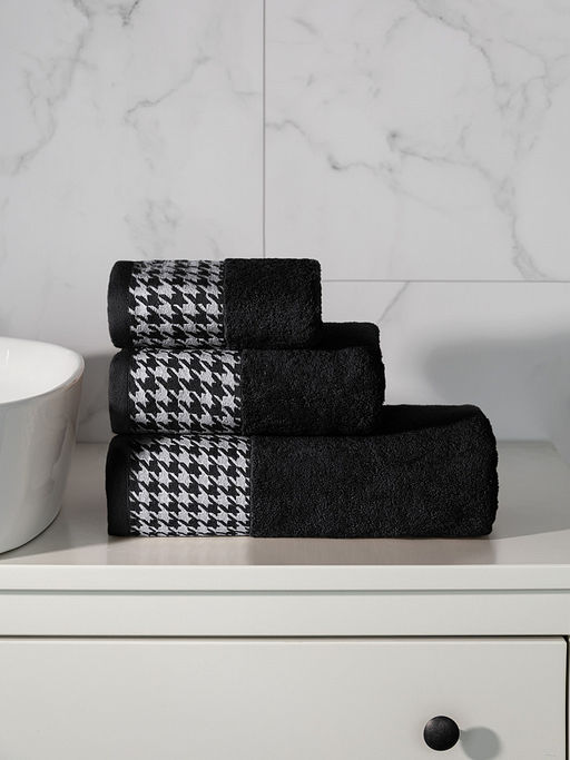 Полотенце для рук 35x70 черный махровая ткань