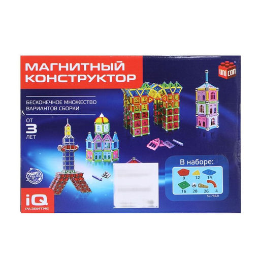 Конструктор магнитный Необычные фигуры, 108 деталей - Unicon фото 11