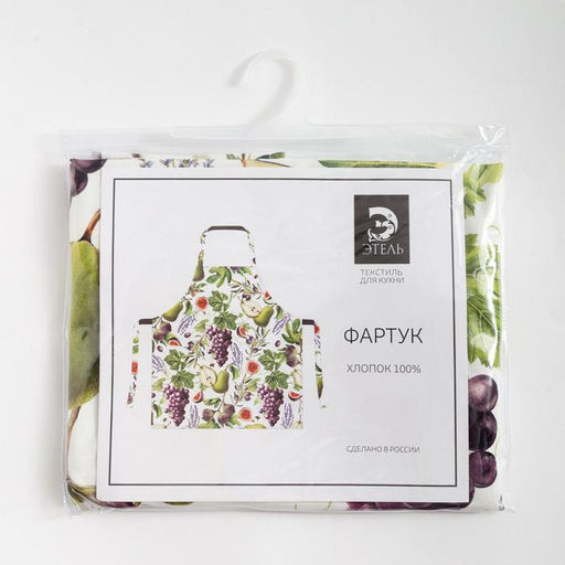 Фартук Этель Фруктовый сад 60х65см, 100% хлопок, саржа 190 г/м2  фото 2