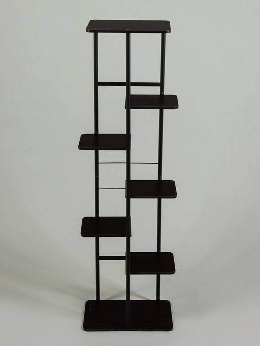 Подставка для цветов Greengo, 7 полок, 36×23×120 см, напольная, каркас металл, полки МДФ, чёрная