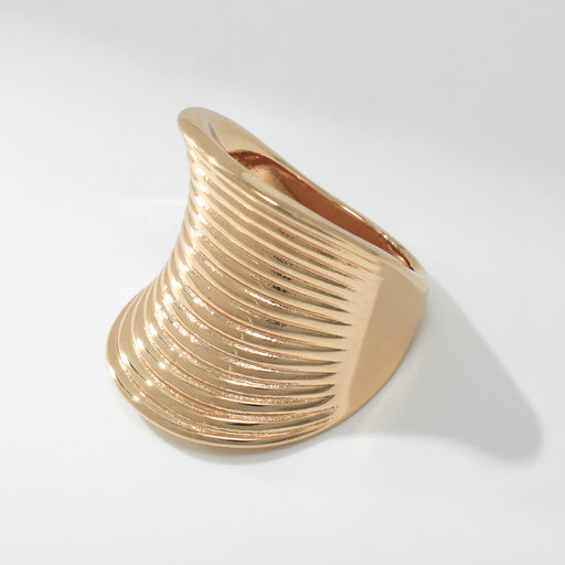 Кольцо металл Тренд пружинка, цвет золото, размер 16 - Qf фото 2