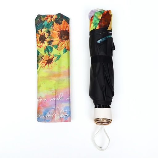 Зонт механический Природа, эпонж, 4 сложения, 8 спиц, R = 47 см, цвет МИКС - Simaland фото 4