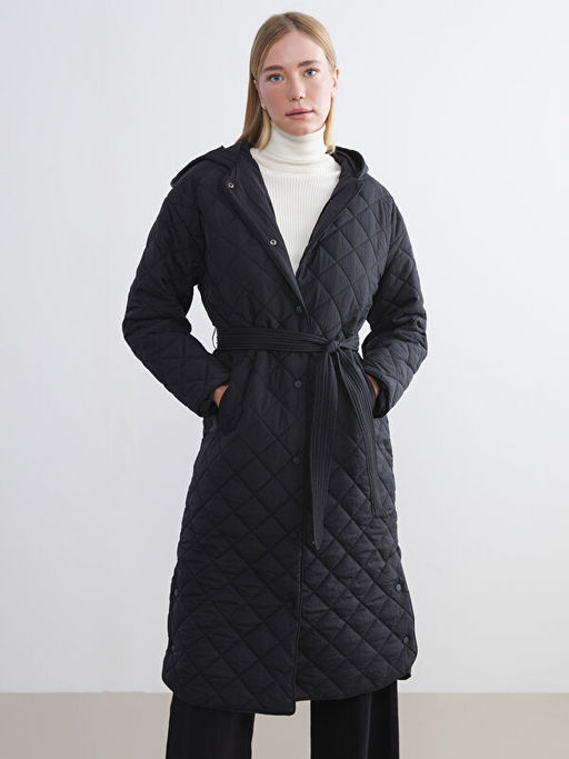 Kap??onlu Kapitone Oversize Kad?n ?i?me Mont