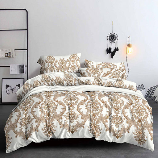 Постельное белье, комплект 2-х спальный "Гелиос" 4 предмета: пододеяльник 175х215см, евро-простыня 220х240см, 2 наволочки 70х70см с клапаном-запахом, полисатин "Премиум" 90г/м2, упаковка "классическая" ПВХ 32х41см, "Домашняя мода" (Россия)