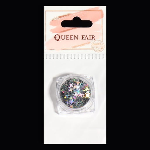 Цена за 2 шт. Пайетки для декора Звёздная ночь, голографические, серебристый - Qf фото 3