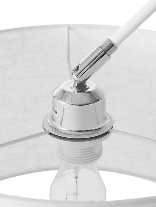 Торшер напольный BayerLux «Атлант», Е27, 40 Вт, подставка камень, 26×55×185 см, белый