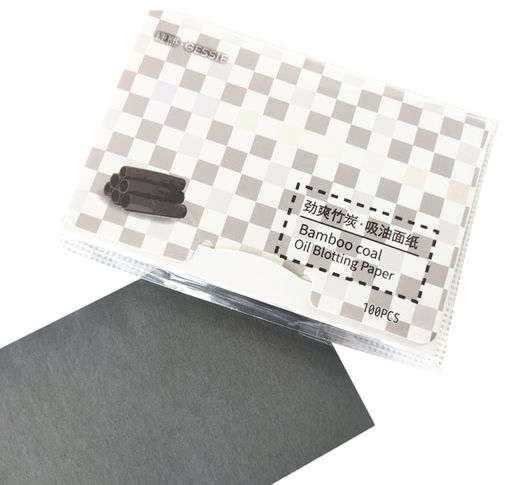 Матирующие салфетки для лица (100 шт.) с углем.