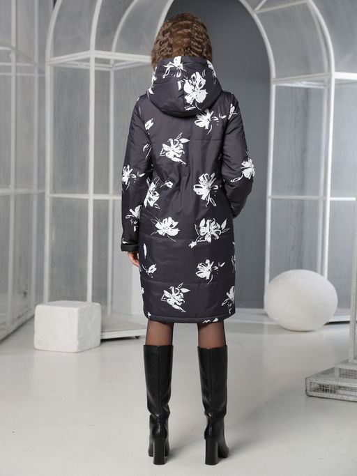 25108 Плащ утепл. черный - Dizzyway фото 5