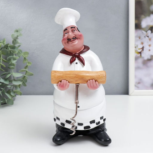 Фигура полистоун «Довольный повар», 23×11×10 см