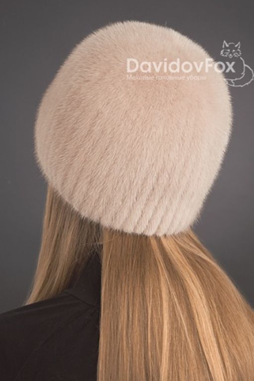 ВИДЕООБЗОР шапка Сноп норка дымчатая роза - Davidovfox фото 3