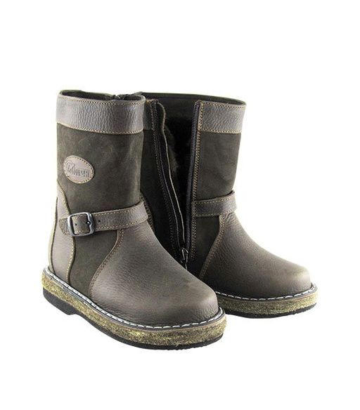 Монголки подростковые коричневые, войлочная подошва - Мирунт фото 2