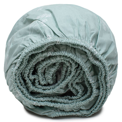 Простыня на резинке 180х200х25, поплин, Иммортели - Традиция фото 4