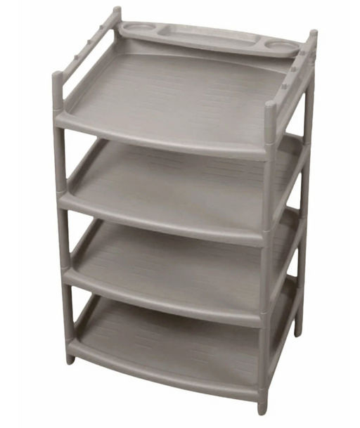 Этажерка для обуви "Rambai" 4 полки, 505х410х805 мм 221307335/04 серая
