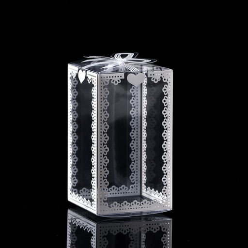 Цена за 5 шт. Складная прозрачная коробка из PVC, для упаковки подарков, 6?6?10.5 см