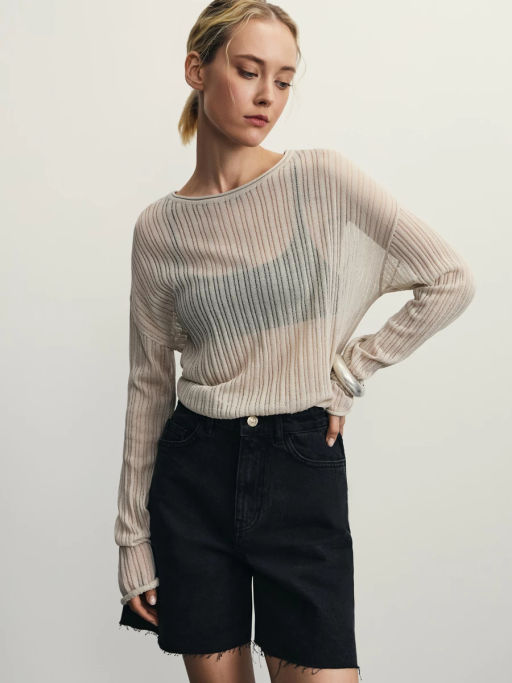 Джинсовые шорты А-силуэта / Zarina фото 11