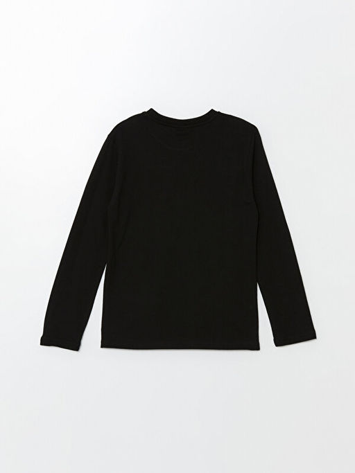 Bisiklet Yaka Atat?rk Bask?l? Uzun Kollu Erkek ?ocuk Ti??rt - Waikiki фото 3