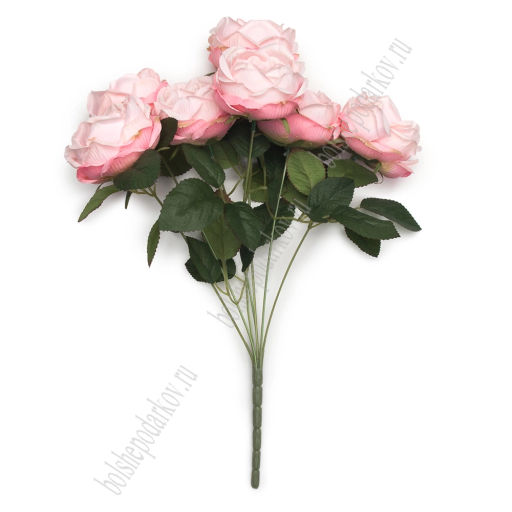 Букет декоративный 42см Пионовидные розы (SF-8125) розовый - Больше подарков фото 2