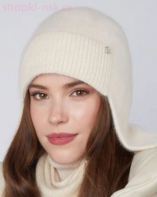 885 WH Ушанка женская (56-58)