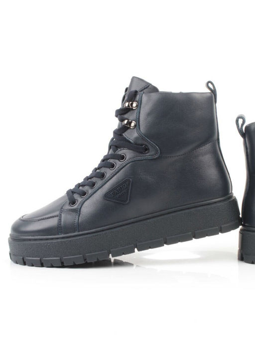 05-AW1002-2M DK. BLUE Ботинки зимние мужские (натуральная кожа, натуральный мех)