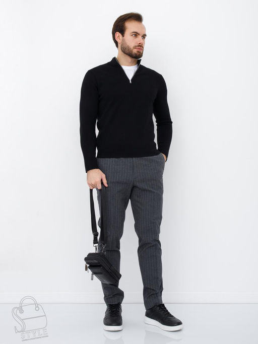 Сумка мужская кожаная 325012Z black Zinimsk