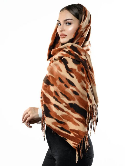 Яркий палантин с анималистичным принтом - Pretty mania фото 4