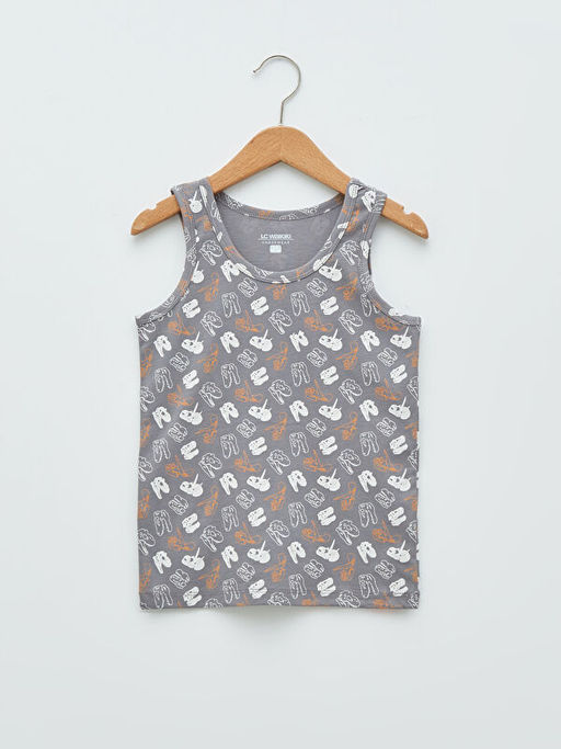 Bisiklet Yaka Pamuklu Erkek ?ocuk Atlet 2li - Waikiki фото 3