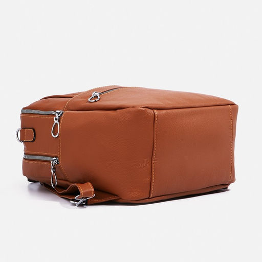 Рюкзак женский из искусственной кожи на молнии, 4 кармана, сумка, цвет коричневый - Simaland фото 4