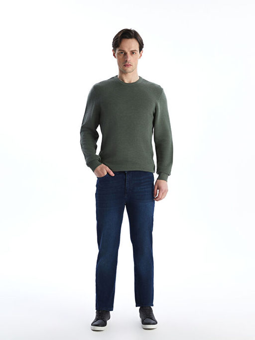 Bisiklet Yaka Erkek Triko Kazak