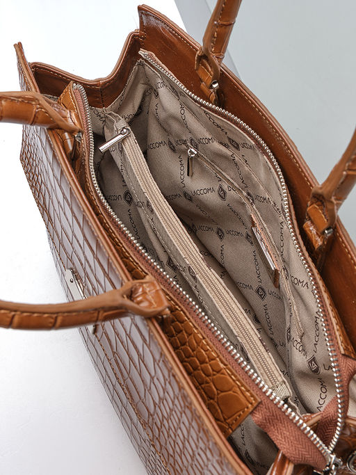 LACCOMA сумка НИ8099-рыжий натуральная кожа хлопок