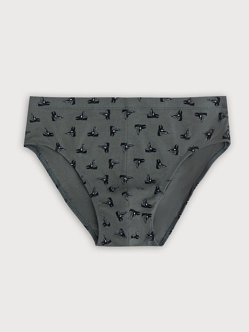 Цена за 2 штуки! Трусы плавки мужские серые с принтом - Mark formelle фото 8