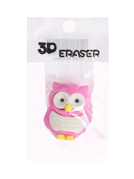 Цена за 72 шт. Ластик фигурный «Сова», МИКС