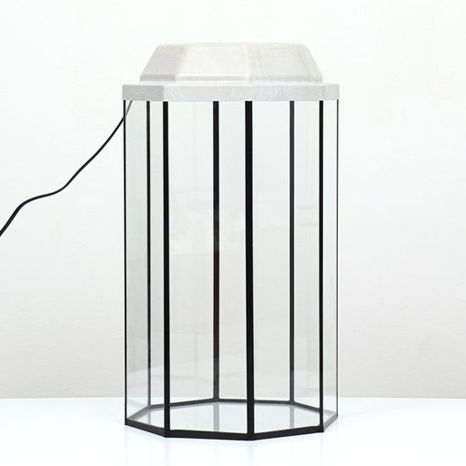 Аквариум "Восьмигранный" с крышкой, 24 литра, 25 х 25 х 45/50 см, беленый дуб