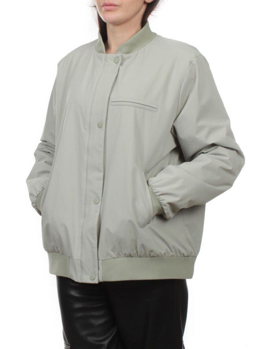 H24-608 LT. OLIVE Куртка бомбер демисезонная женская (100 гр. синтепон) - Fashion фото 5