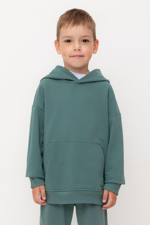 КР 302733/темный малахит к556 джемпер (худи) для мал - Crockid фото 5