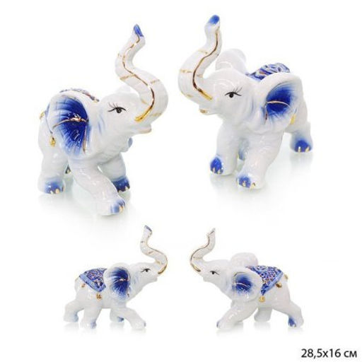 Статуэтки Слоны 2 штуки 11х10 см / W135 /уп 80/ - Галеонтрейд фото 3